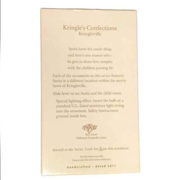 2011 Hallmark "Kringle's Confections" Kringleville Christmas Tree Ornament - Picture 2 of 5